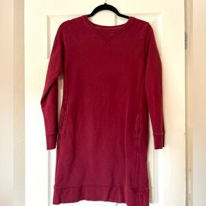 Pact Women's Cabernet Essential Long Sleeve Dress S